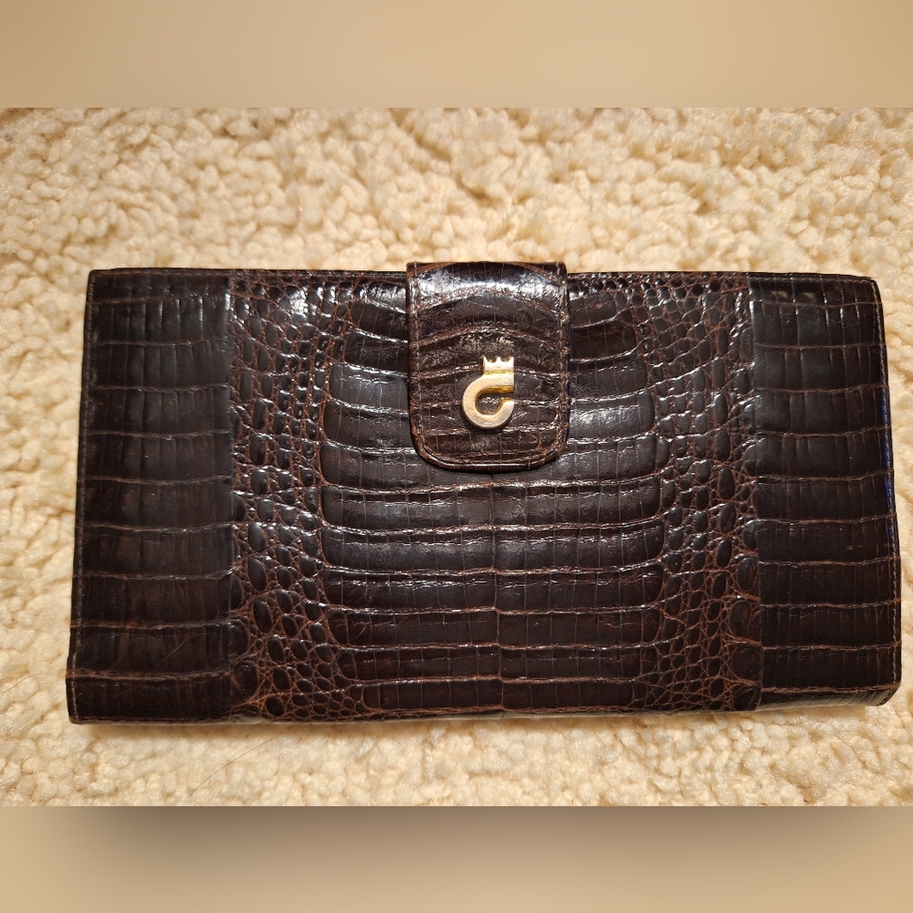 Vintage Alligator Long Wallet
